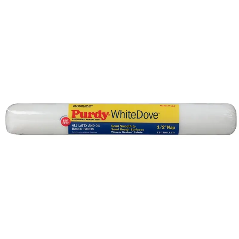 White Dove Woven Fabric 18 In. W X 1/2 In. Paint Roller Cover 1 Pk