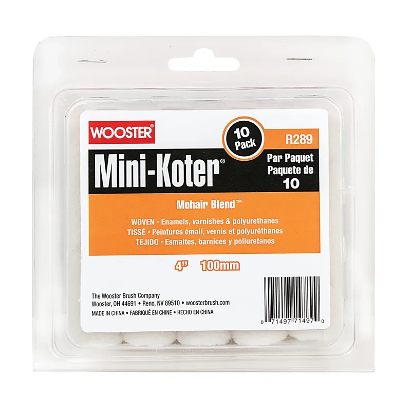 Mini-koter Mohair Blend 4 In. W Mini Paint Roller Cover 10 Pk