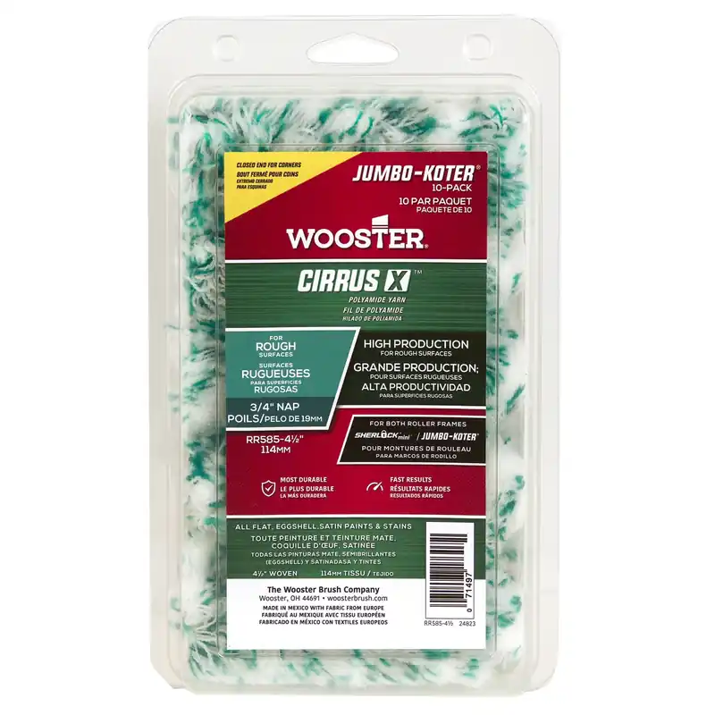 Cirrus X Yarn 4-1/2 In. W X 3/4 In. Jumbo Paint Roller Cover 10 Pk