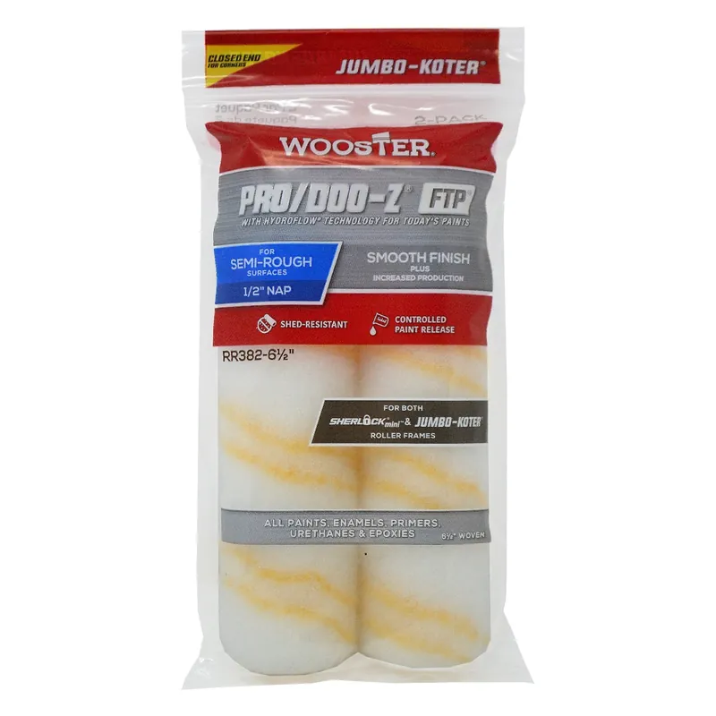 Pro/doo-z Woven 6.5 In. W X 1/2 In. Jumbo Paint Roller Cover 2 Pk
