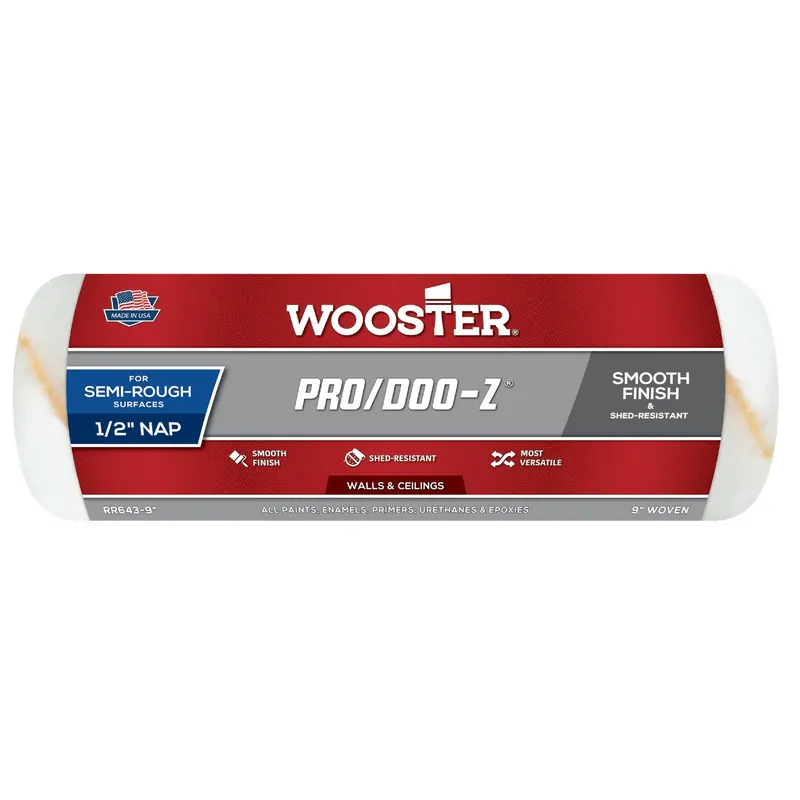 Pro/doo-z Woven Fabric 9 In. W X 1/2 In. Paint Roller Cover 1 Pk