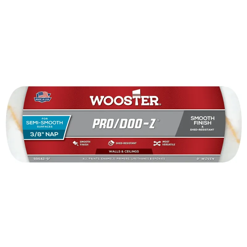 Pro/doo-z Woven Fabric 9 In. W X 3/8 In. Paint Roller Cover 1 Pk