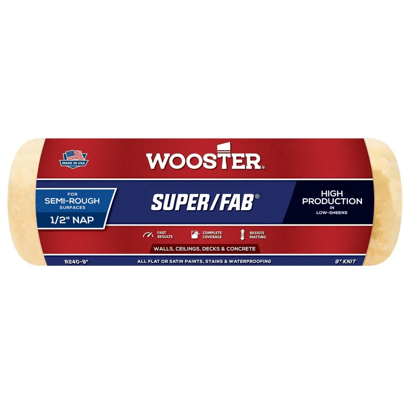 Super/fab Knit 9 In. W X 1/2 In. Regular Paint Roller Cover 1 Pk