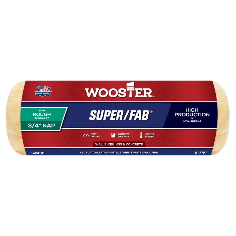 Super/fab Knit 9 In. W X 3/4 In. Regular Paint Roller Cover 1 Pk