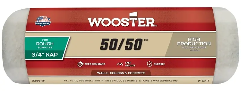 50/50 Lambswool Polyester 9 In. W X 3/4 In. Paint Roller Cover 1 Pk