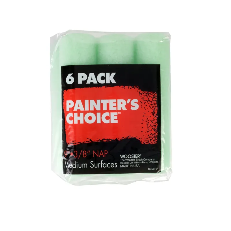 Painter‘s Choice Fabric 9 In. W X 3/8 In. Paint Roller Cover 6 Pk