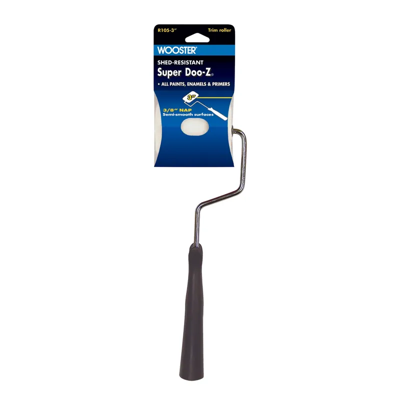 Super Doo-z 3 In. W Trim Paint Roller Frame And Cover Threaded End