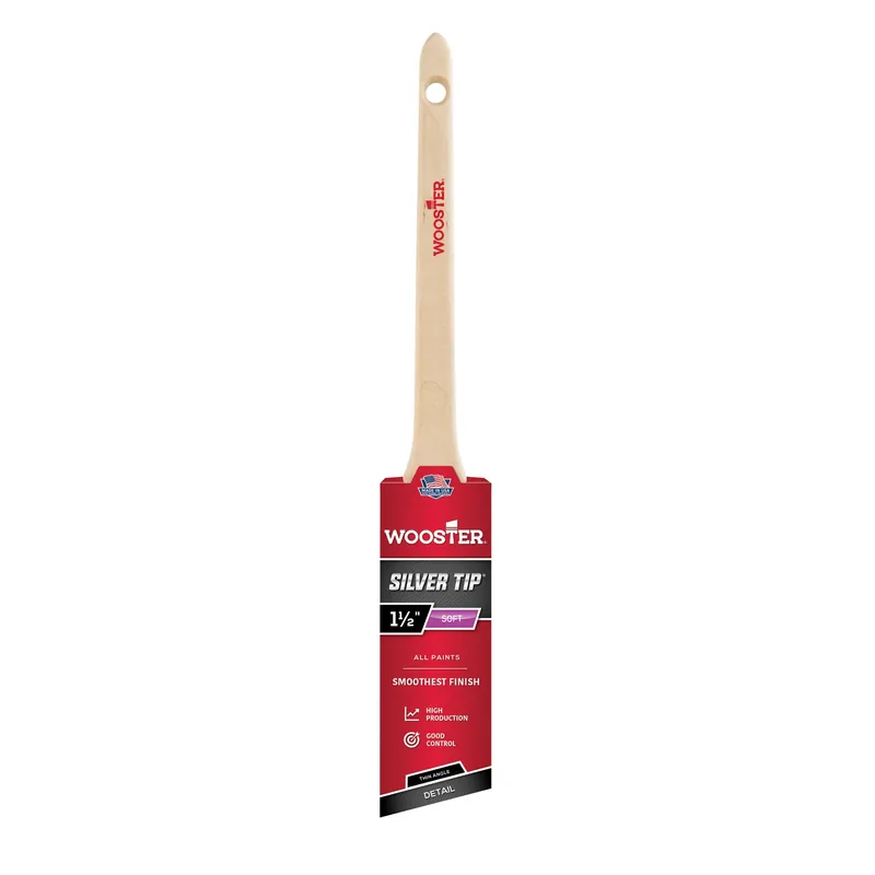 Silver Tip Angle Sash Paint Brush, 1.5-in.