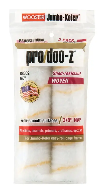 Pro/doo-z Woven 6.5 In. W X 3/8 In. Jumbo Paint Roller Cover 2 Pk