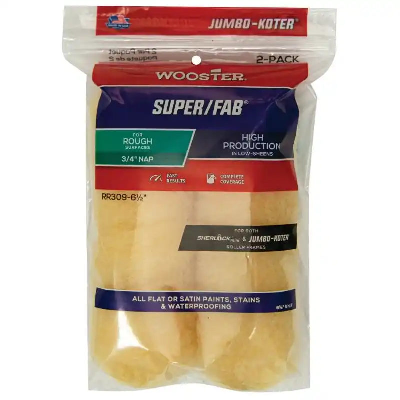 Super/fab Knit 6-1/2 In. W X 3/4 In. Mini Paint Roller Cover 2 Pk