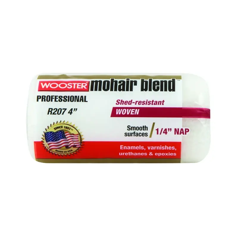 Mohair Blend 4 In. W X 1/4 In. Regular Paint Roller Cover 1 Pk