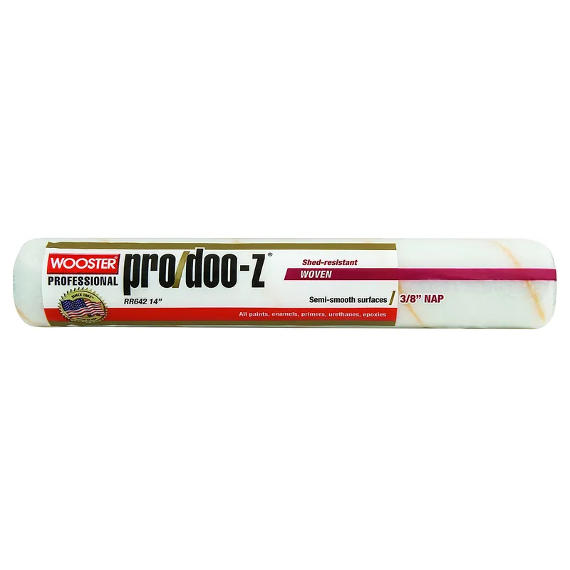 Pro/doo-z Woven Fabric 14 In. W X 3/8 In. Regular Paint Roller Cover 1 Pk