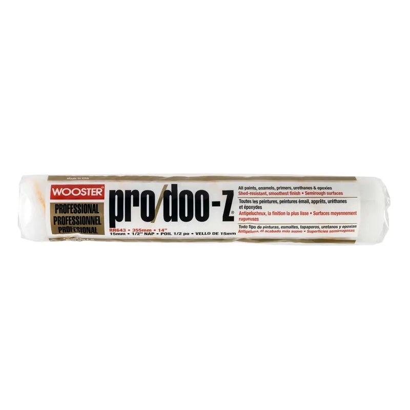 Pro/doo-z Woven Fabric 14 In. W X 1/2 In. Regular Paint Roller Cover 1 Pk