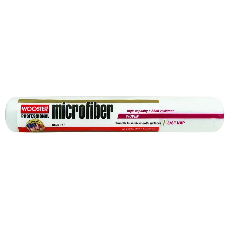 Microfiber 14 In. W X 3/8 In. Regular Paint Roller Cover 1 Pk