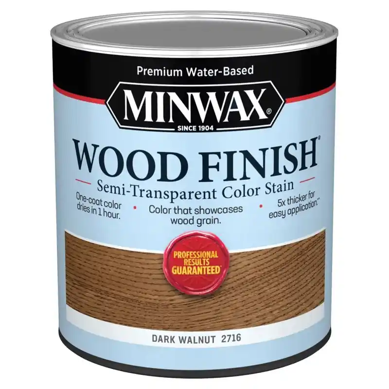 Wood Finish Water-based Semi-transparent Dark Walnut Stain 1 Quart