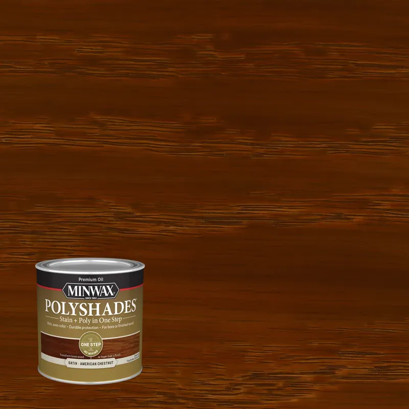 Polyshades Wood Stain, American Chestnut Satin, 1/2 Pt.