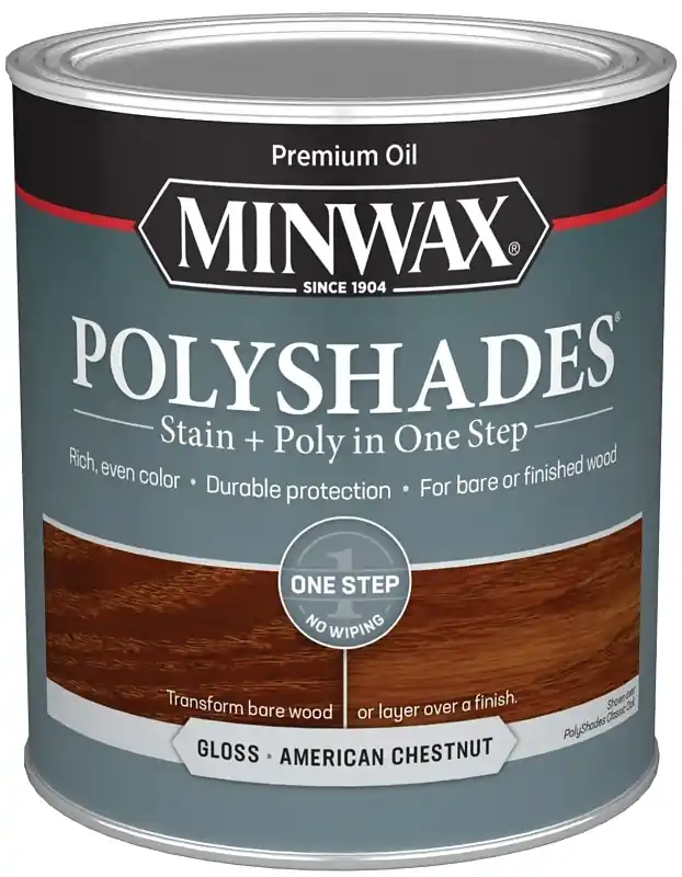 Polyshades Wood Stain, American Chestnut Gloss, Qt.