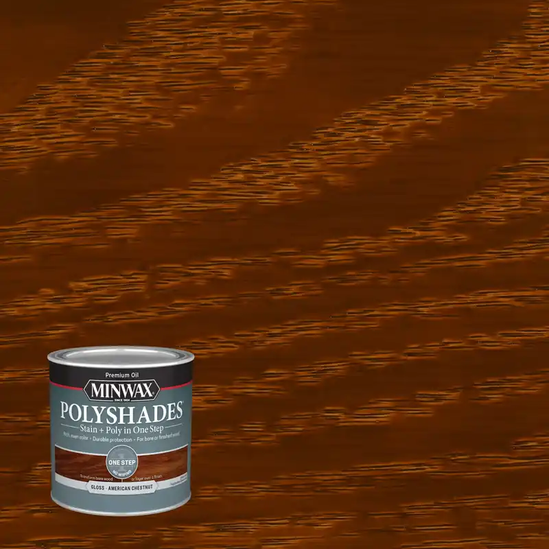 Polyshades Wood Stain, American Chestnut Gloss, 1/2 Pt.