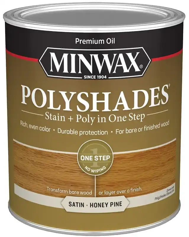 Polyshades Wood Stain, Honey Pine Satin, Qt.
