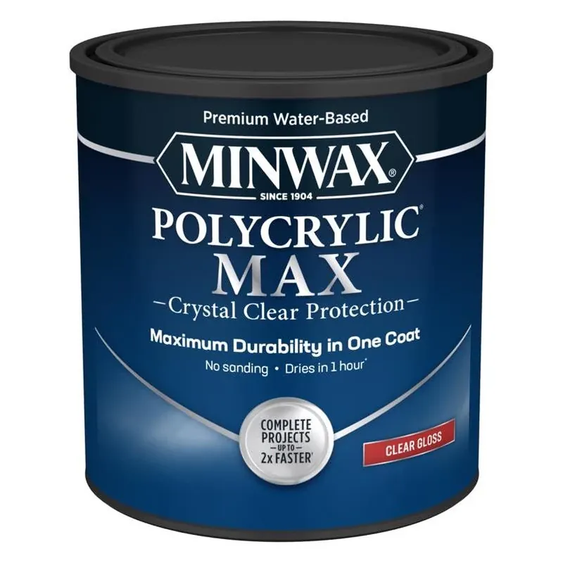 Polycrylic Gloss Protective Finish – 1 Qt Clear Liquid Topcoat