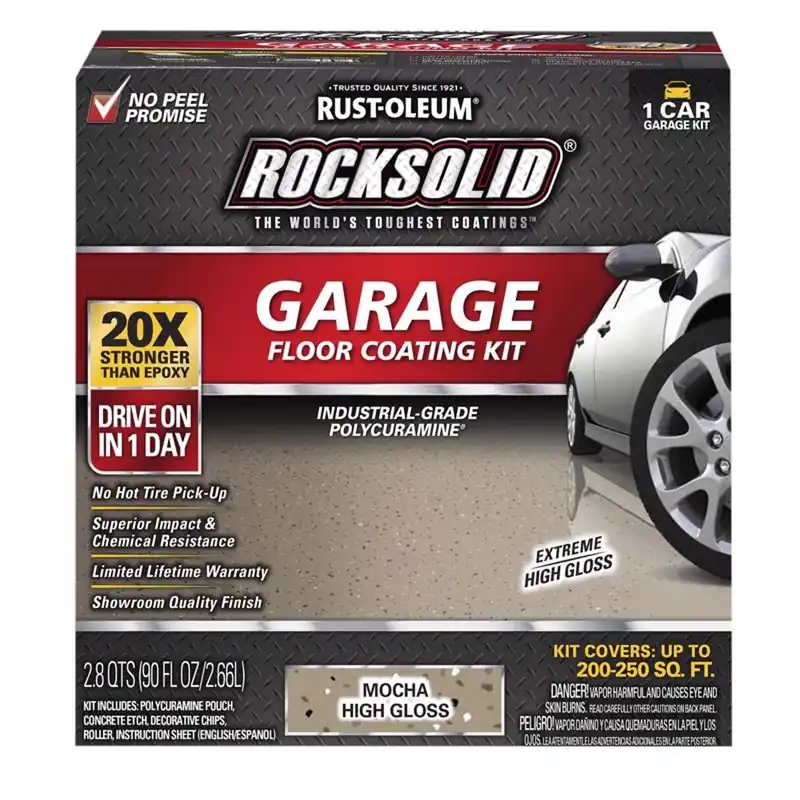 Rocksolid Mocha Epoxy Garage Floor Coating Kit 76 Oz