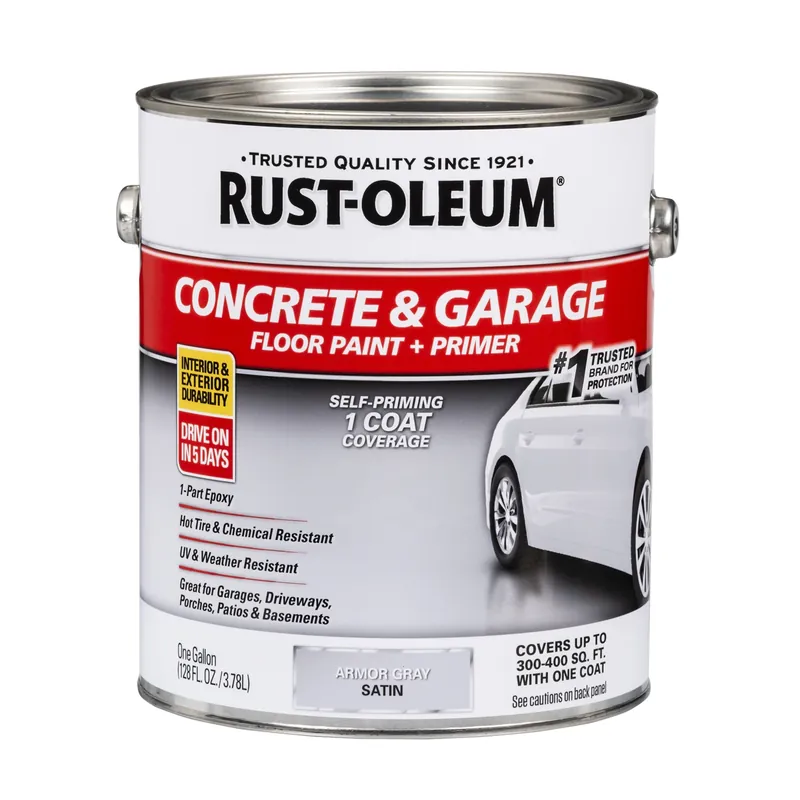 Concrete Floor Paint, Gray Base, Gallon