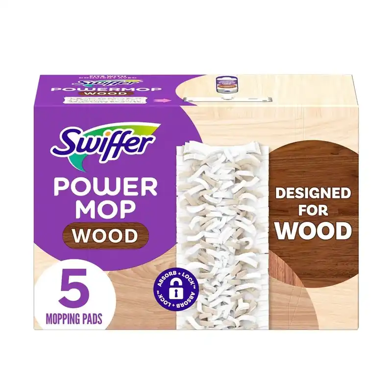 Power Mop 15.4 In. Wet And Dry Microfiber Mop Refill 5 Pk