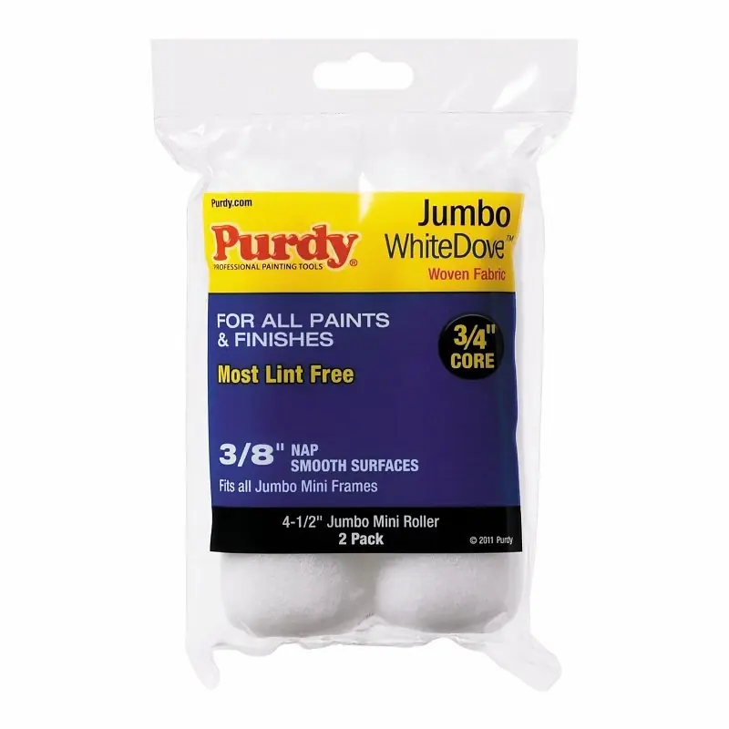 Marathon Nylon/polyester 4.5 In. W X 3/8 In. Jumbo Mini Paint Roller Cover 2 Pk