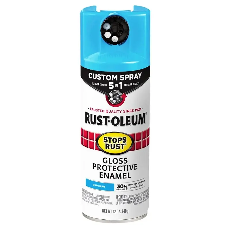 Stops Rust Custom Spray 5-in-1 Spray Paint, Gloss Maui Blue, 12 Oz.