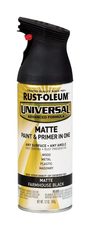 Universal Matte Farmhouse Black Spray Paint 12 Oz