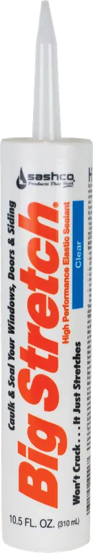 Acrylic Rubber Sealant, Clear, 10.5-oz.