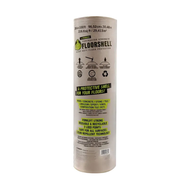 Floorshell Heavy Duty Surface Protection 0.046 Mil X 38 In. W X 100 Ft. L Paper