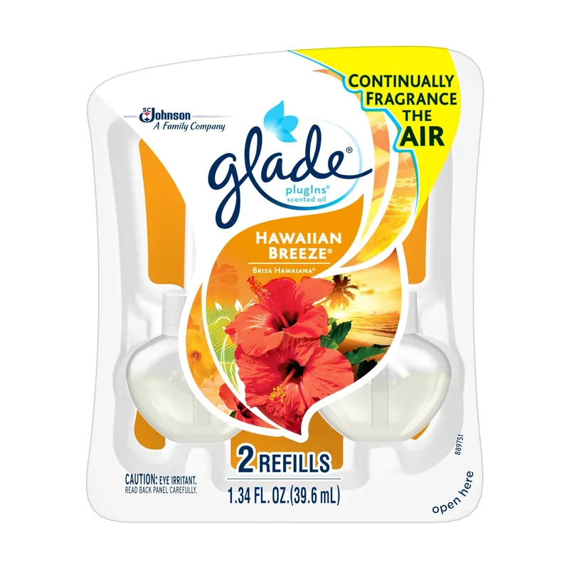Plug-ins Hawaiian Breeze Scent Air Freshener Oil Refill 1.34 Oz Liquid 2 Pk