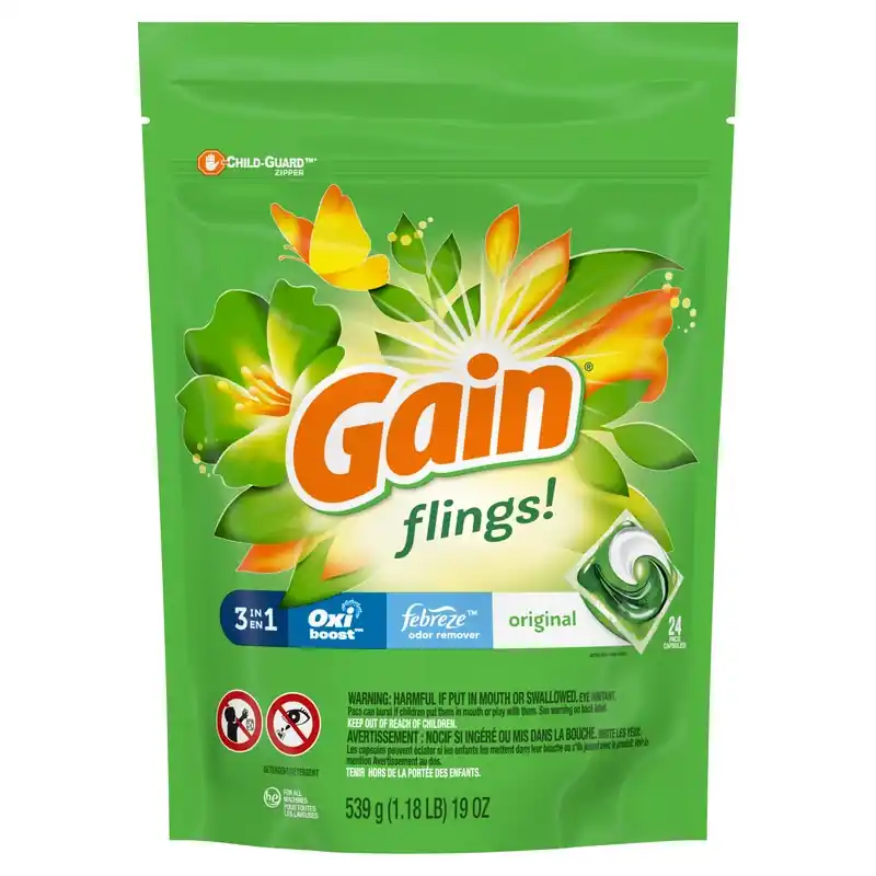Fling! Original Scent Laundry Detergent Pod 19 Oz 24 Pk