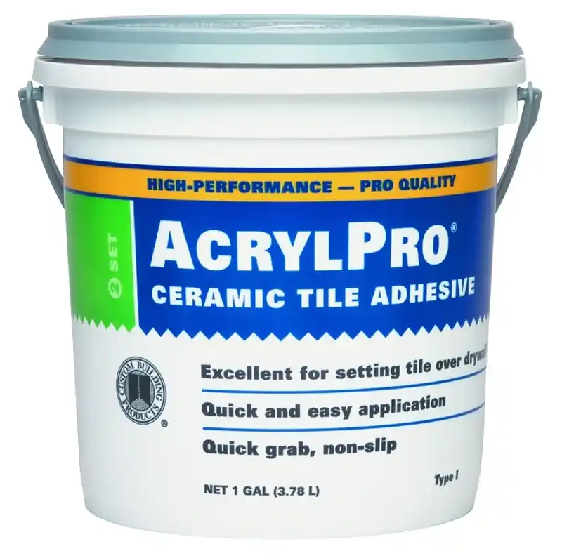 Ceramic Tile Adhesive, White, Gallon