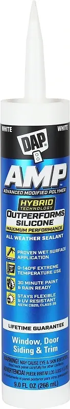 Amp Advanced All-purpose Sealant, White, 9-oz.
