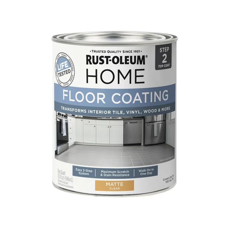 Home Flooring Protective Top Coat, Step 2, Clear Matte Finish, Qt.