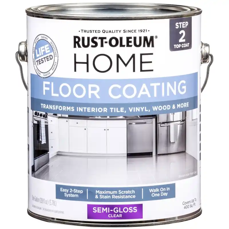 Home Top Coat Semi-gloss Clear Floor Paint 1 Gal