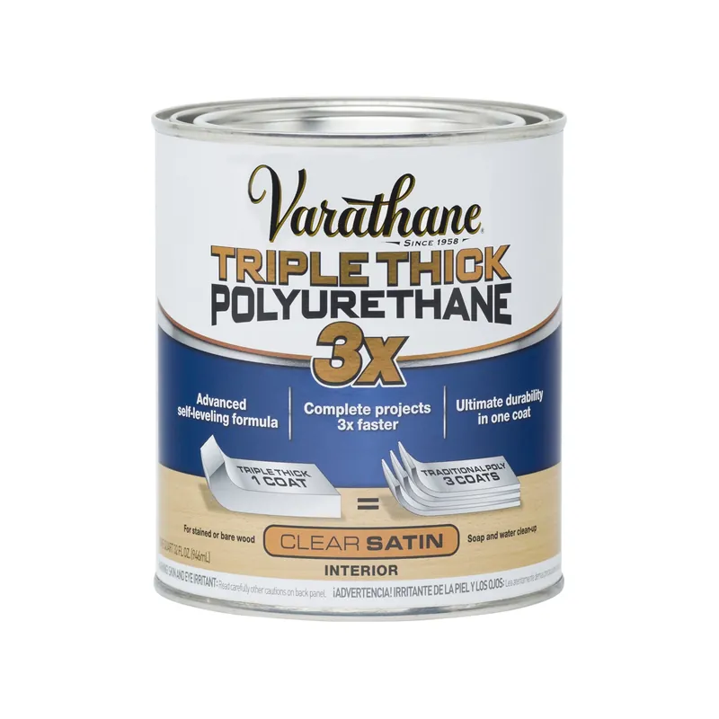 Triple Thick Polyurethane Wood Finish, Satin, Qt.