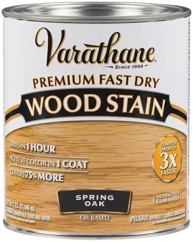 Fast Dry Interior Wood Stain, Oil-based, Spring Oak, 1-qt.