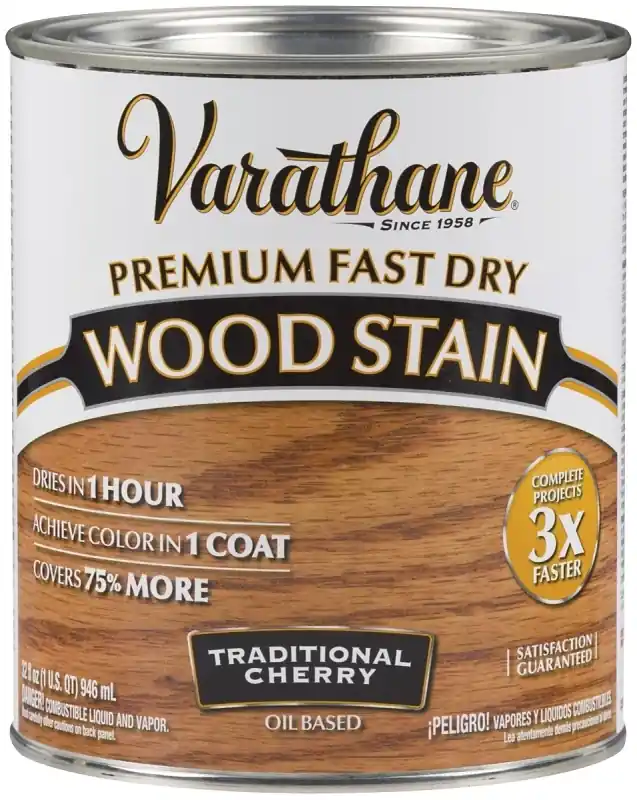 Fast Dry Interior Wood Stain, Oil-based, Traditional Cherry, 1-qt.