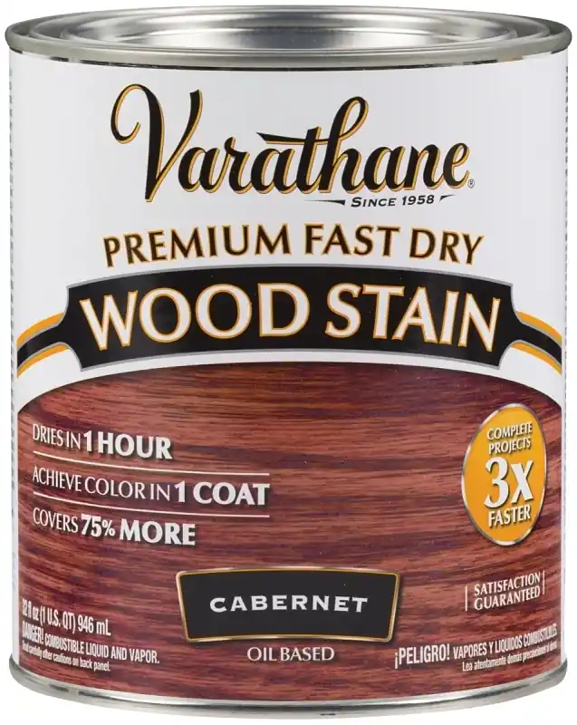 Fast Dry Interior Wood Stain, Oil-based, Cabernet, 1-qt.