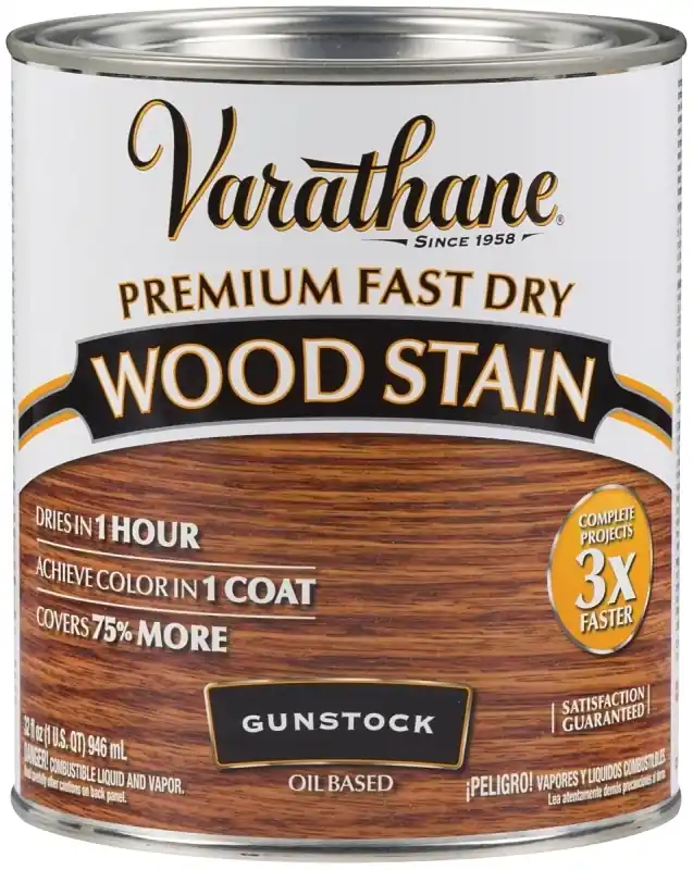 Fast Dry Interior Wood Stain, Oil-based, Gunstock, 1-qt.