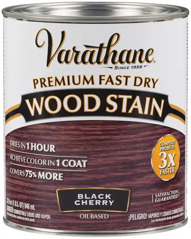 Fast Dry Interior Wood Stain, Oil-based, Black Cherry, 1-qt.