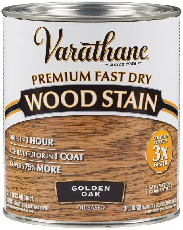 Premium Wood Stain, Oil Based Interior, Golden Oak, Qt.