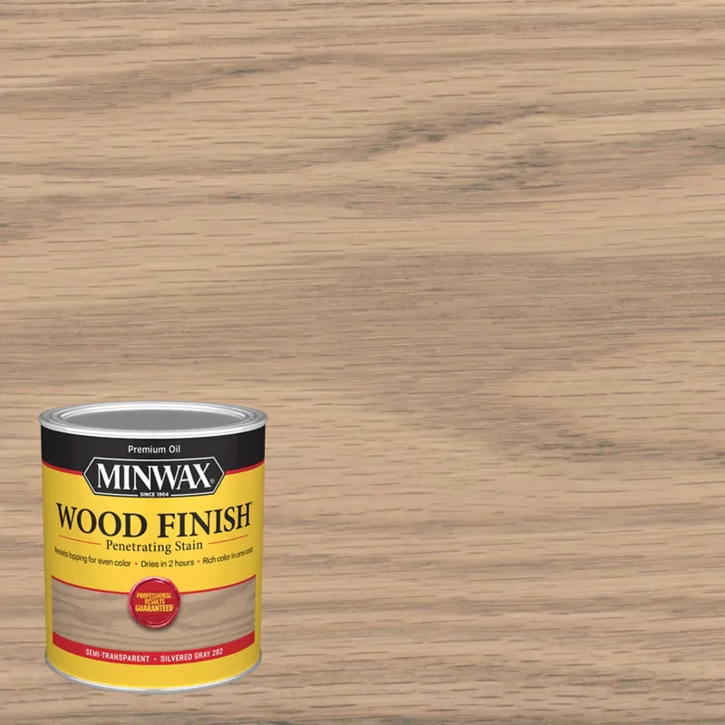 Wood Finish, Interior Stain, Silvered Gray, 1-qt.