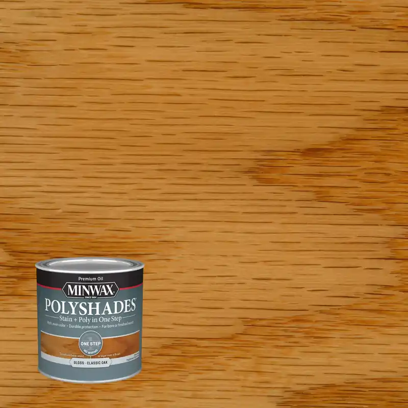 Polyshades Wood Finish, Gloss Classic Oak, 1/2 Pt.