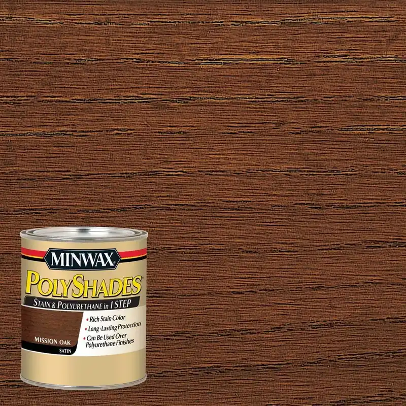 Polyshades Wood Stain, Mission Oak Satin, Qt.