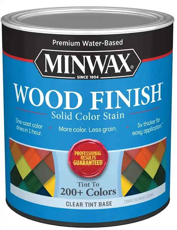 Wood Finish Stain, Water-based, Solid Color, Clear, 1-qt.