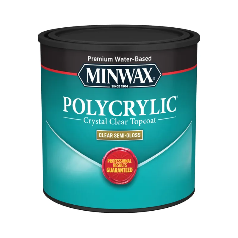 Polycrylic Protective Finish, Semi-gloss Clear, 1/2 Pint